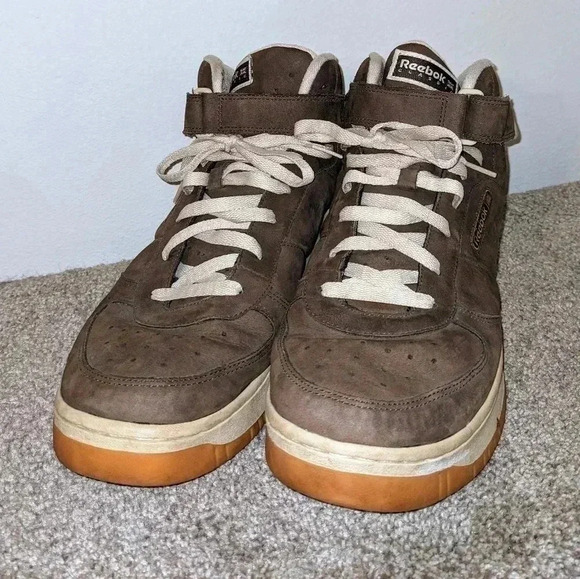 Reebok RB 305 FLU Brown Suede Leather‎ High Top Sneakers Shoes Mens Size 13 main image 4